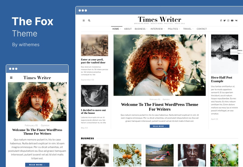 The Fox Theme - Tema Majalah Blog WordPress Minimal