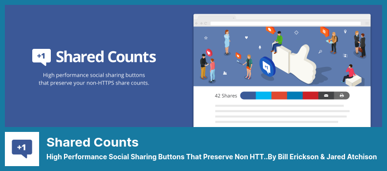 Plugin Shared Counts - Boutons de partage social hautes performances qui préservent les comptes de partage non HTTPS