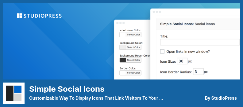 Simple Social Icons Plugin - 방문자를 다양한 소셜 프로필에 연결하는 아이콘을 표시하는 사용자 정의 방법