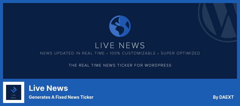 Plugin Live News - Genera un News Ticker fisso