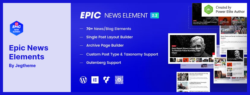 Epic News Elements Eklentisi - Elementor ve WPBakery için Haberler / Blog Eklentileri