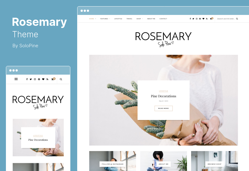 Tema Rosemary - Tema Blog WordPress yang Responsif