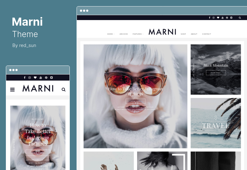 Marni Theme - un tema de tienda de blog de WordPress