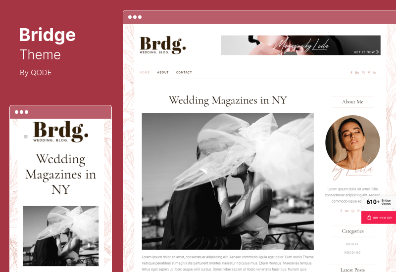 Bridge Theme - Tema creativo multipropósito de WordPress