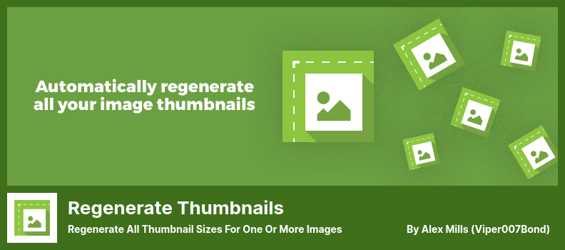 Regenerate Thumbnails Plugin - 為一個或多個圖像重新生成所有縮略圖大小