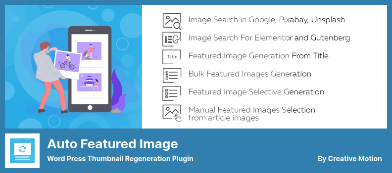 Plugin di immagini in evidenza automatico - Plugin di rigenerazione delle miniature di Word Press