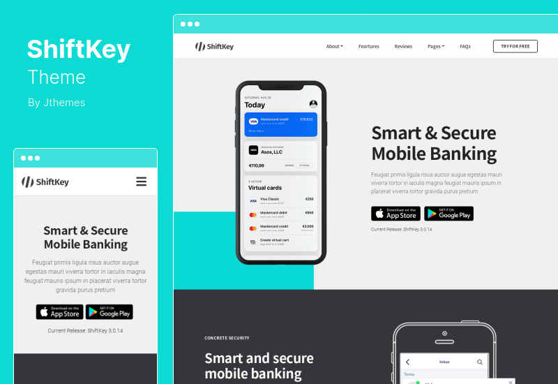 ShiftKey Teması - Açılış Sayfaları WordPress Teması