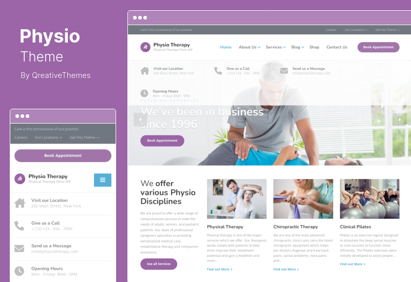 Physio Theme - Tema WordPress Klinik Medis Terapi Fisik