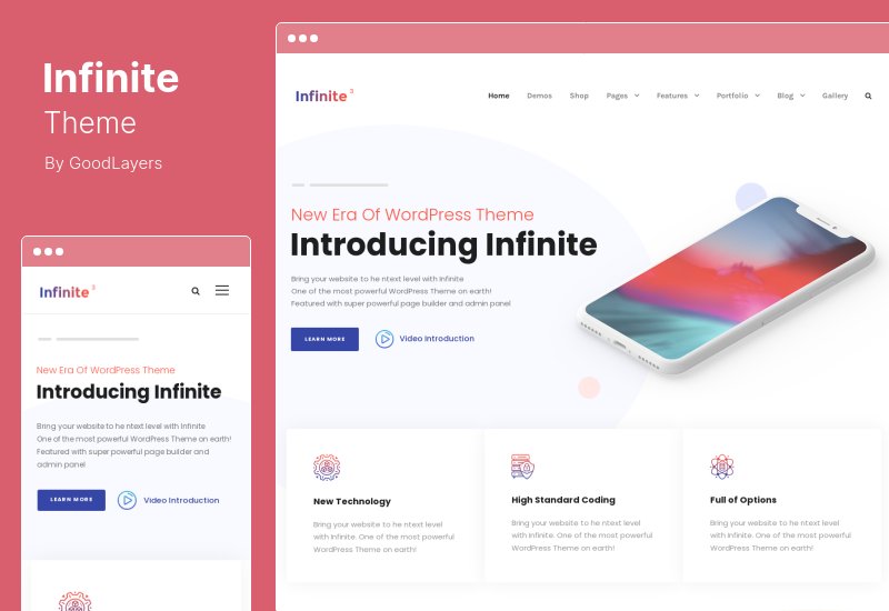 Infinite Theme - Tema multipropósito de WordPress