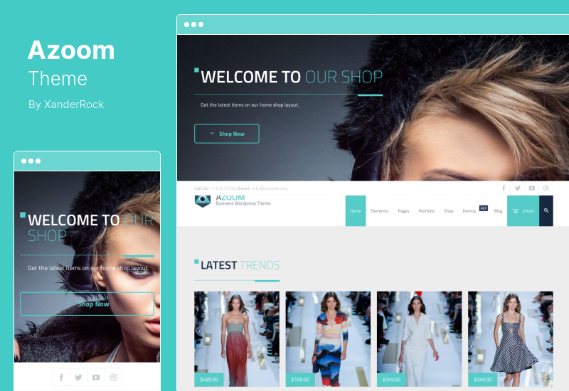 Azoom Theme - Tema multipropósito de WordPress con Animation Builder