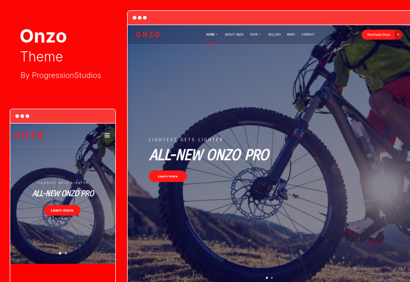 Tema Onzo - Tema eCommerce per negozio di biciclette per singolo prodotto