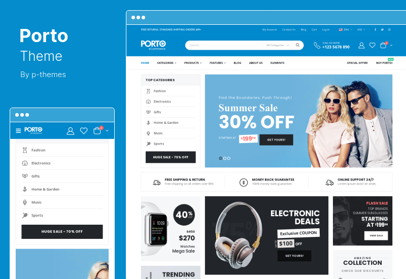 Tema Porto - Tema WooCommerce multiuso