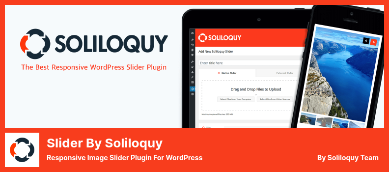 Slider by Soliloquy Plugin - البرنامج المساعد المتزلج المتجاوب للصور لـ WordPress