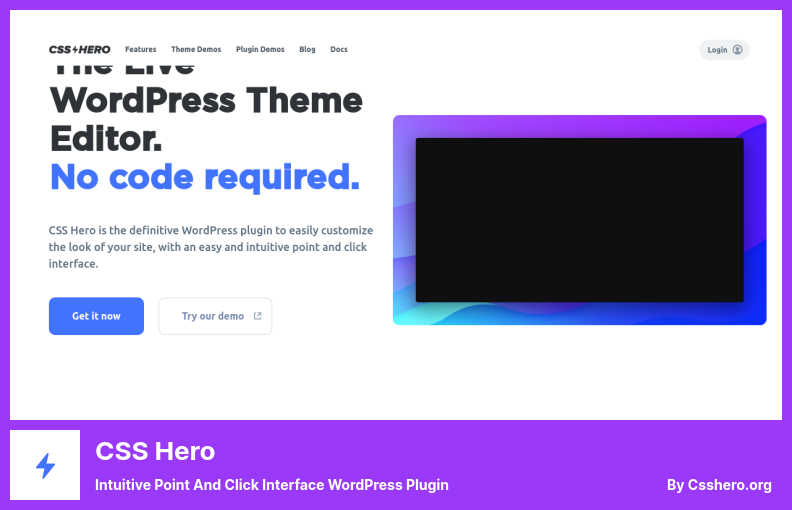 Plugin CSS Hero - Plugin WordPress d'interface pointer-cliquer intuitive