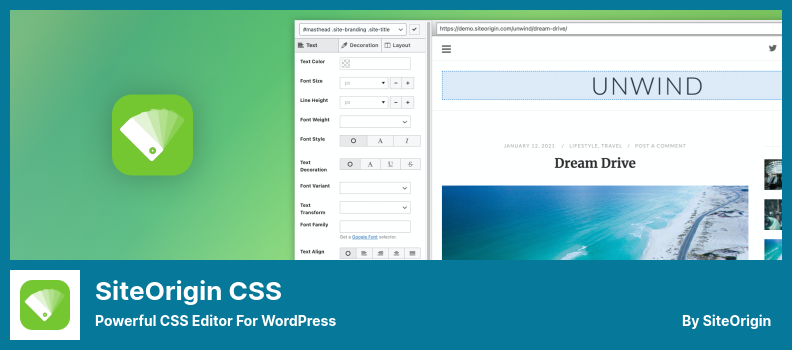 Plugin CSS SiteOrigin - Editor CSS yang Kuat untuk WordPress