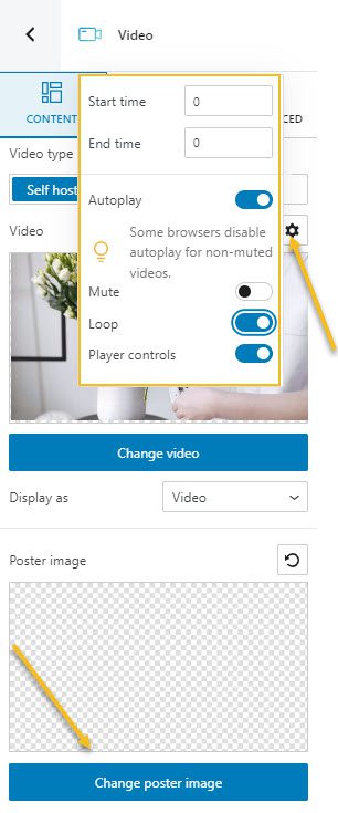 Autoplay-, Loop- und Videoposter