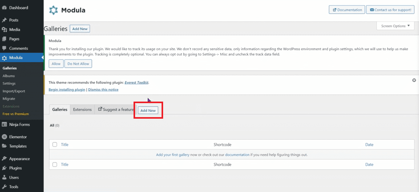 เพิ่มแกลเลอรีวิดีโอใหม่ด้วย Modua