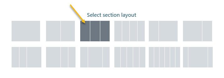 Sélectionnez une mise en page à 3 colonnes