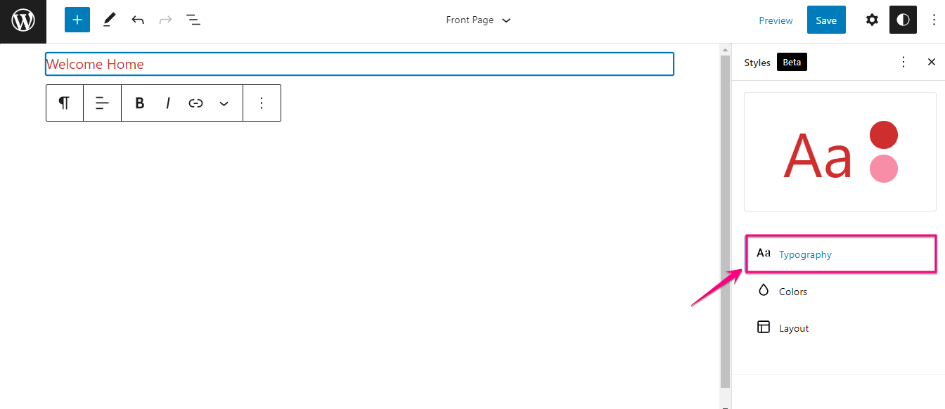 WordPress tam site metin ve bağlantılar için genel yazı tiplerini düzenleme