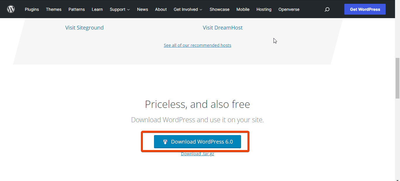 ดาวน์โหลด WordPress