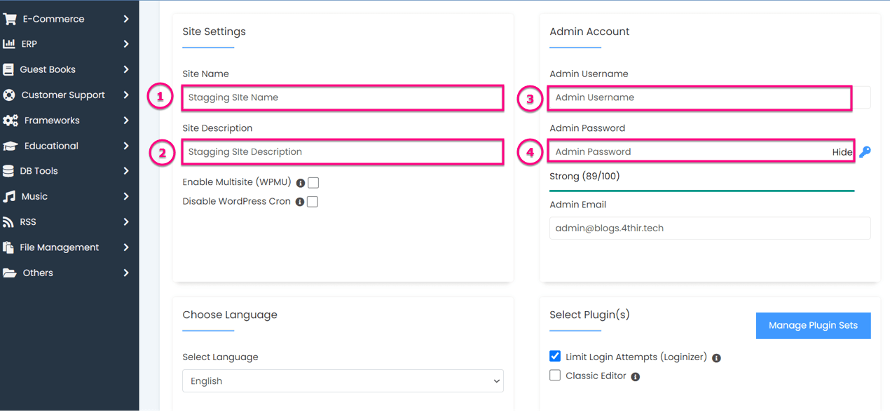 Setarea pentru a configura mediul de pregătire