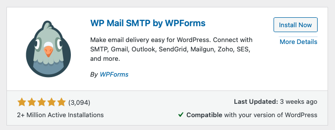 smtp wordpress