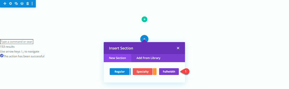 Divi Fullwidth vs Regular Menu Module إدراج قسم عرض كامل