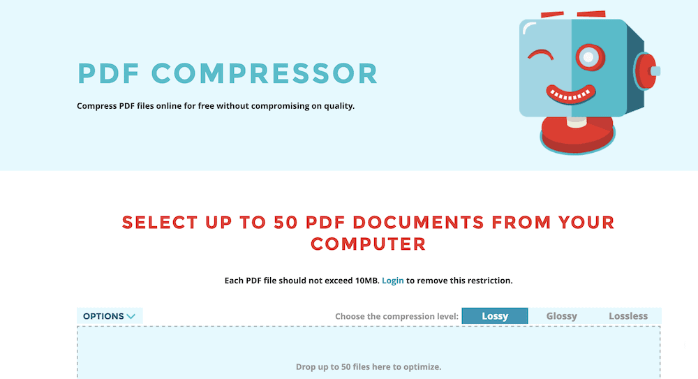 Das ShortPixel-PDF-Komprimierungstool.