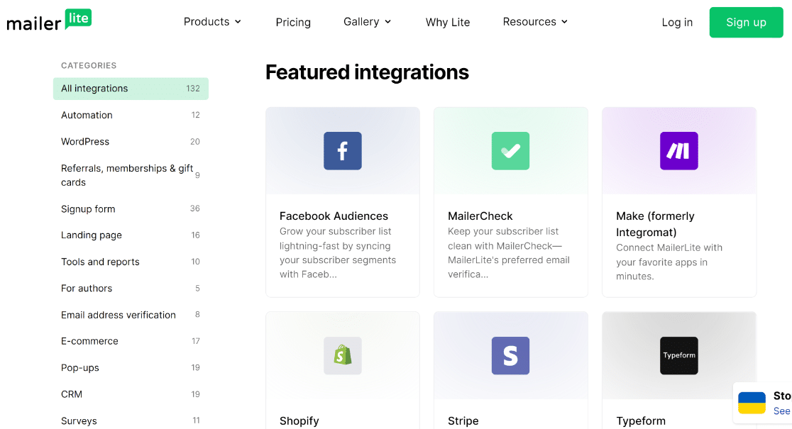 MailerLite integrations