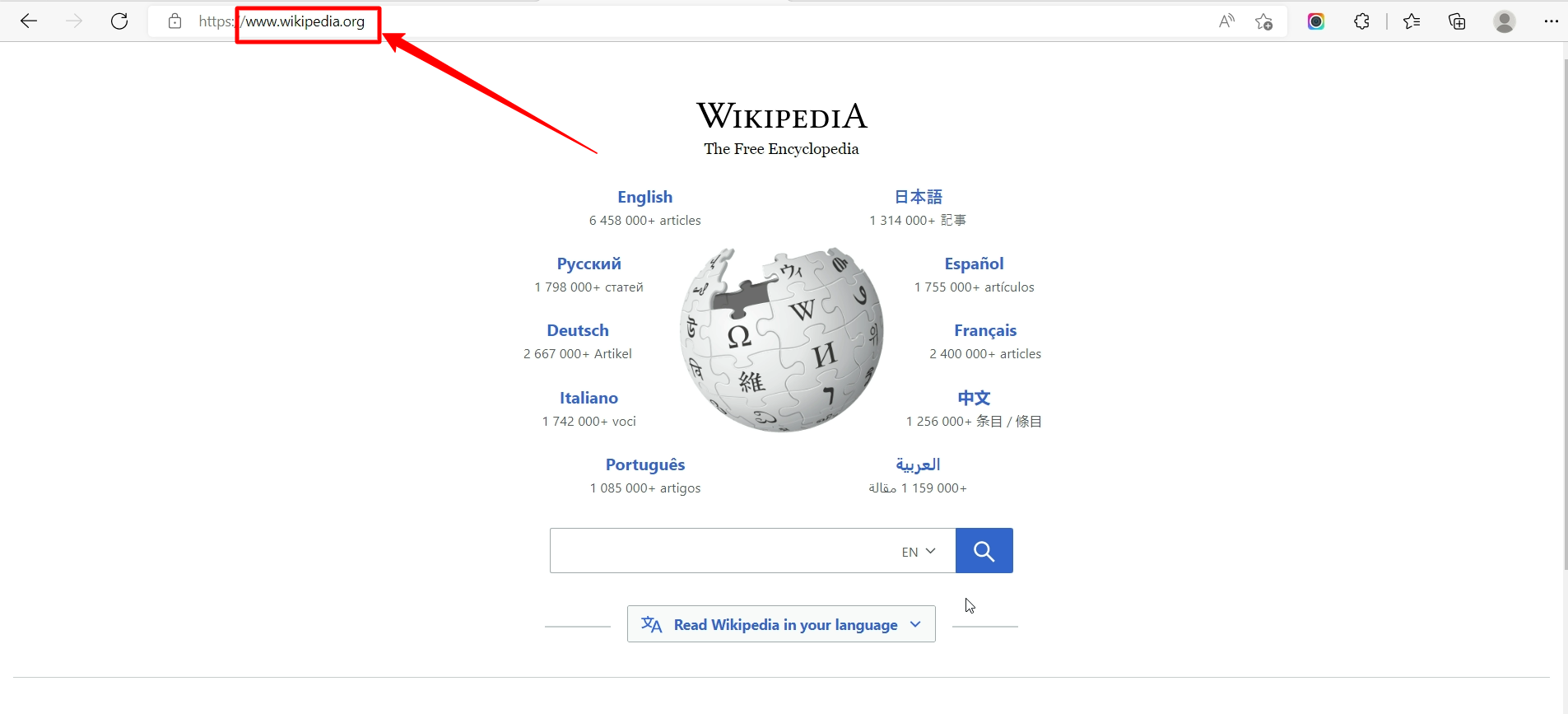 homepage di wikipedia