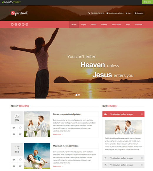 Tema WordPress spirituală