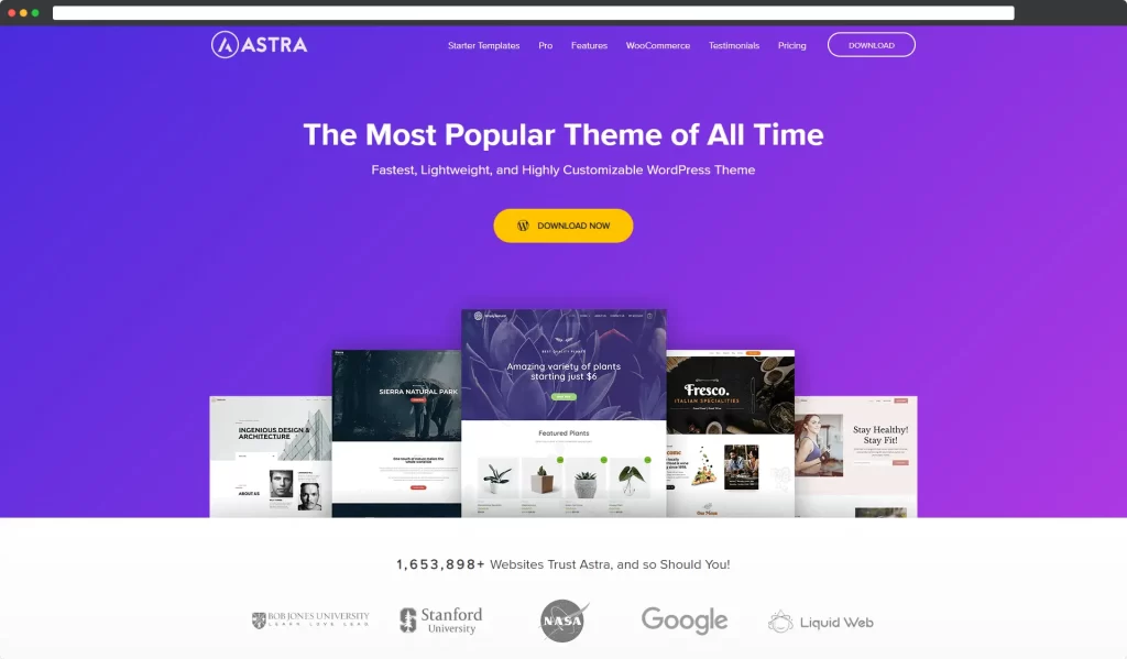 Astra - Tema WordPress mais vendido