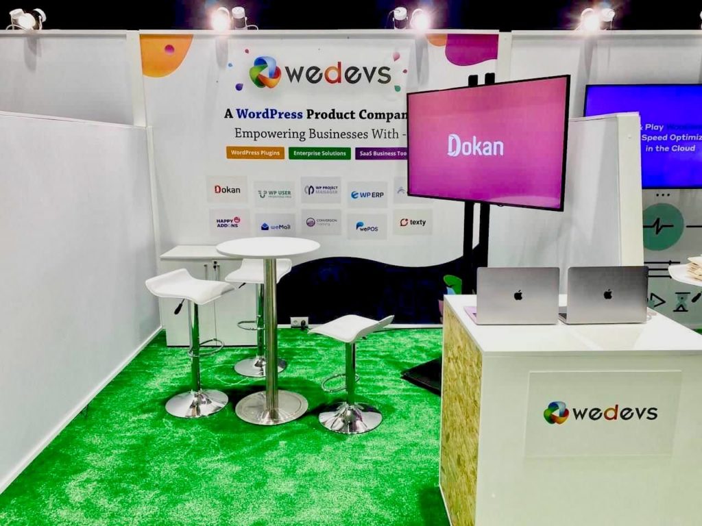 WeDevs wordcamp europe booth