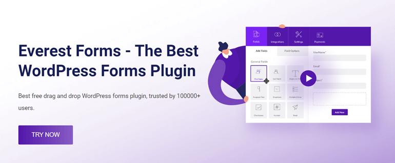 Plugin per WordPress di Everest Forms