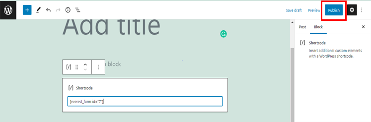 Publikowanie formularza