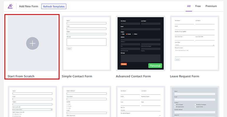 Sıfırdan Yeni Form Başlangıcı