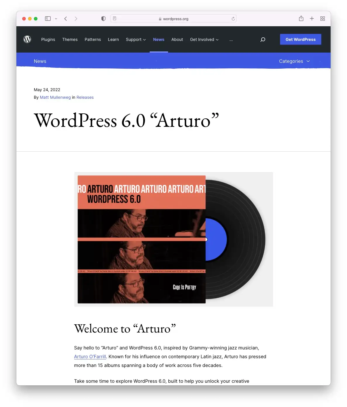 WordPress 6,0