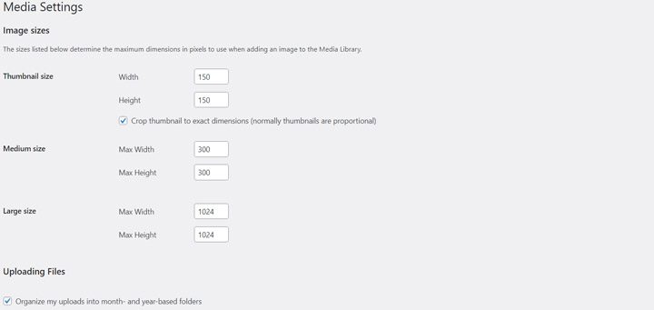 Configuración de medios