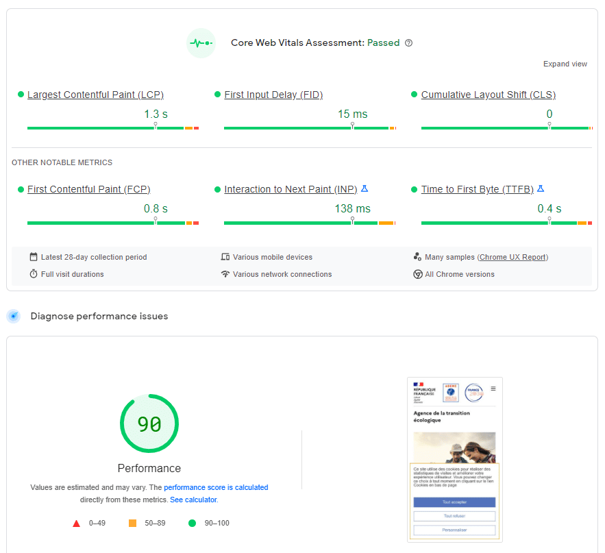 Google PageSpeed Insights 报告 - 来源