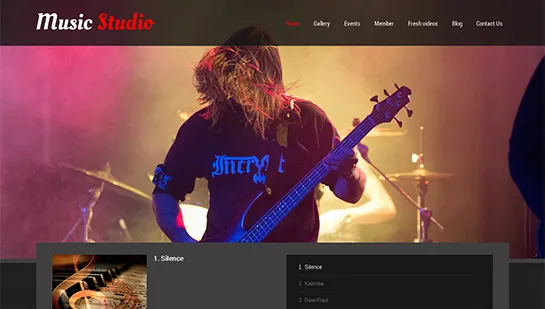 tema WordPress per studio musicale