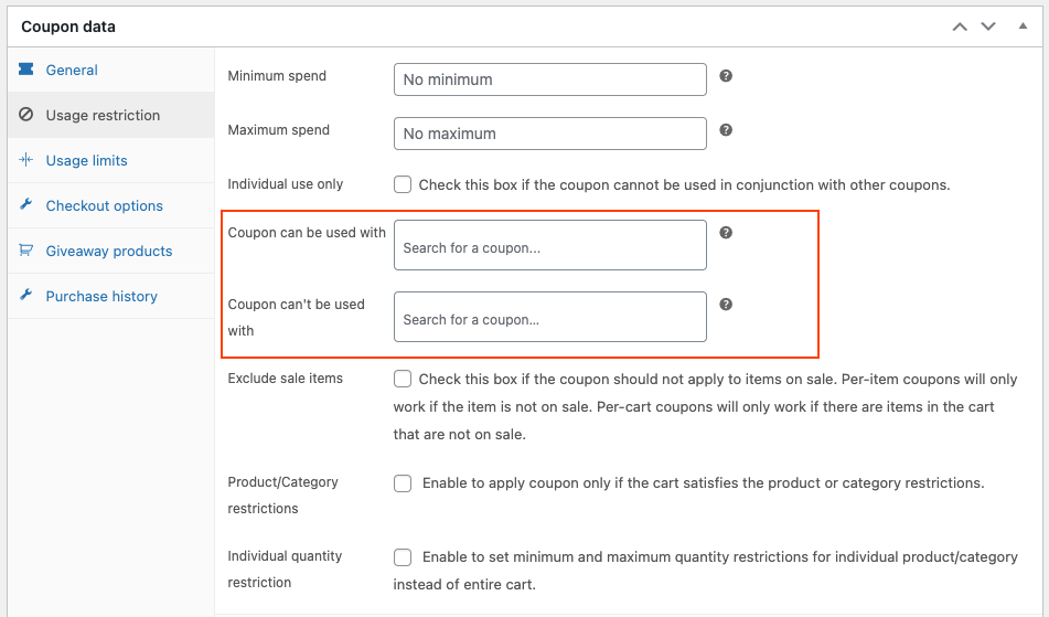 WooCommerce 智能優惠券的高級優惠券使用限制