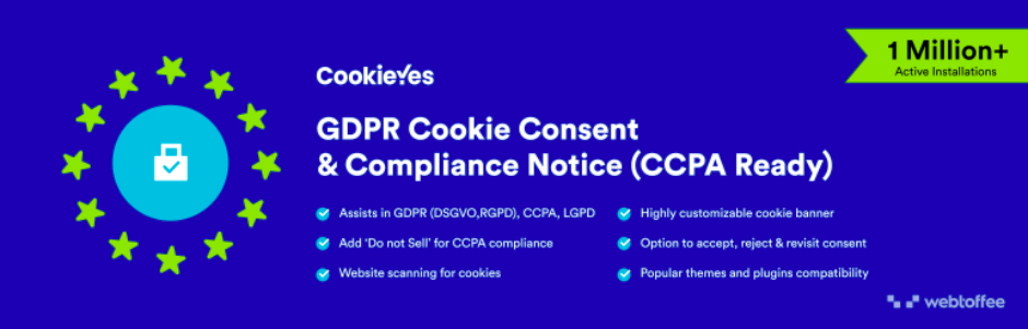 GDPR 쿠키 동의 및 규정 준수 고지(CCPA Ready) pugin