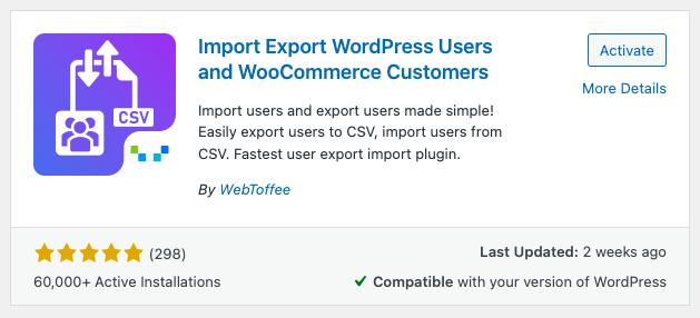 Importar Exportar Usuarios de WordPress y Clientes de WooCommerce