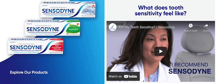 Video YouTube pakar industri Sensodyne.