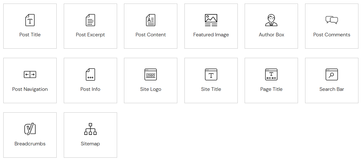 Elementor Theme Elements