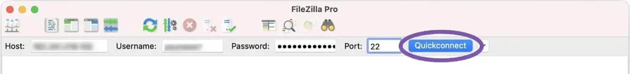 menghubungkan menggunakan filezilla