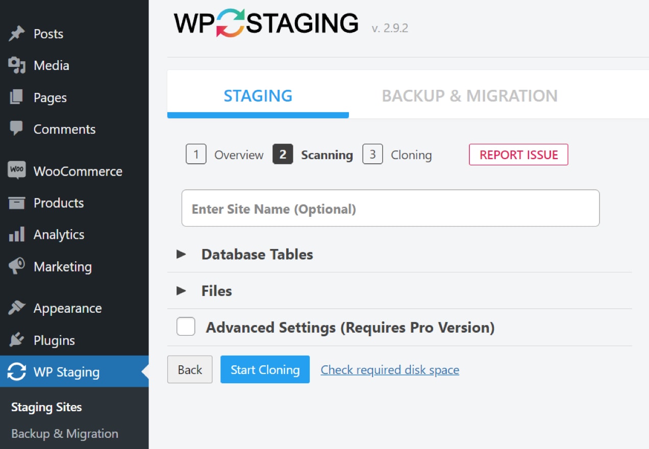 membuat situs pementasan dengan WP Staging