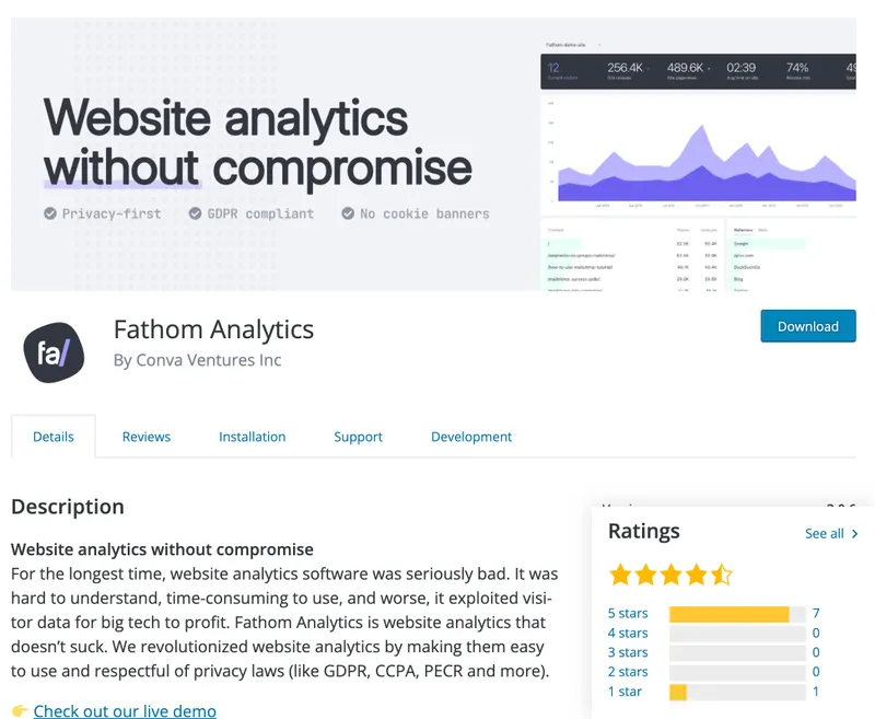 Plugin Fathom Analytics