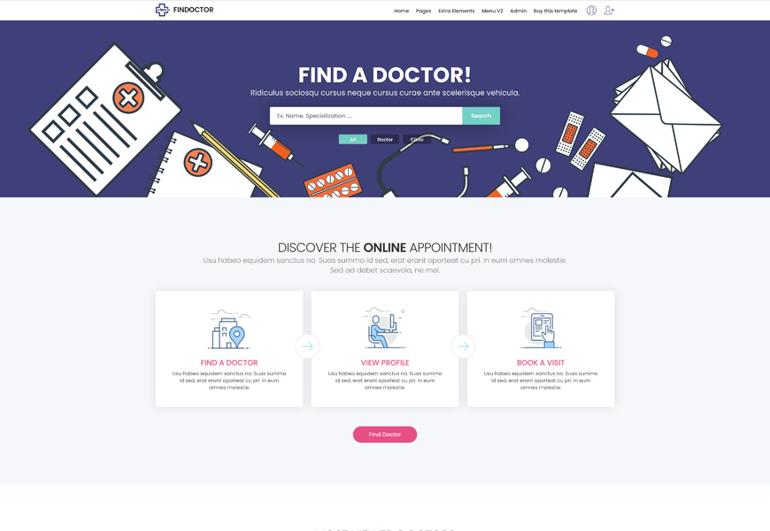 Findoctor - tema do WordPress do diretório do médico