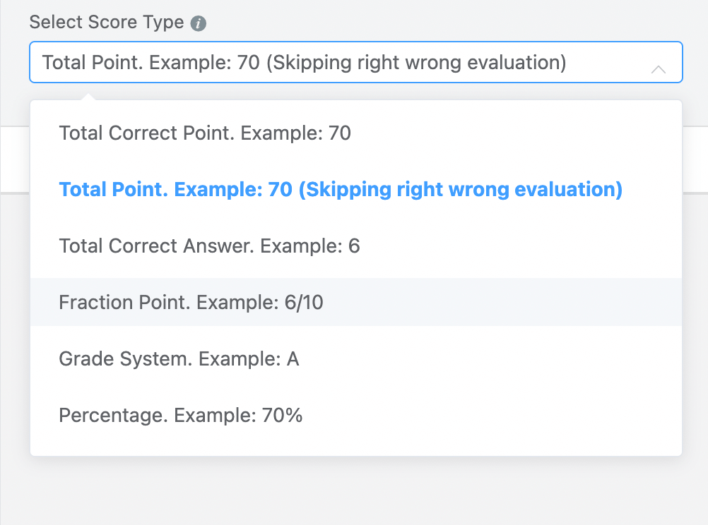 Pontuação avançada no módulo Quiz do Fluent Forms